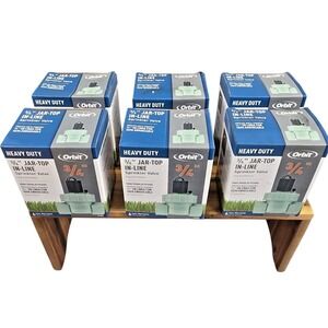 6 Pack! Orbit 57460 Heavy Duty 3/4" Jar-Top In-Line Sprinkler Valve New in Box